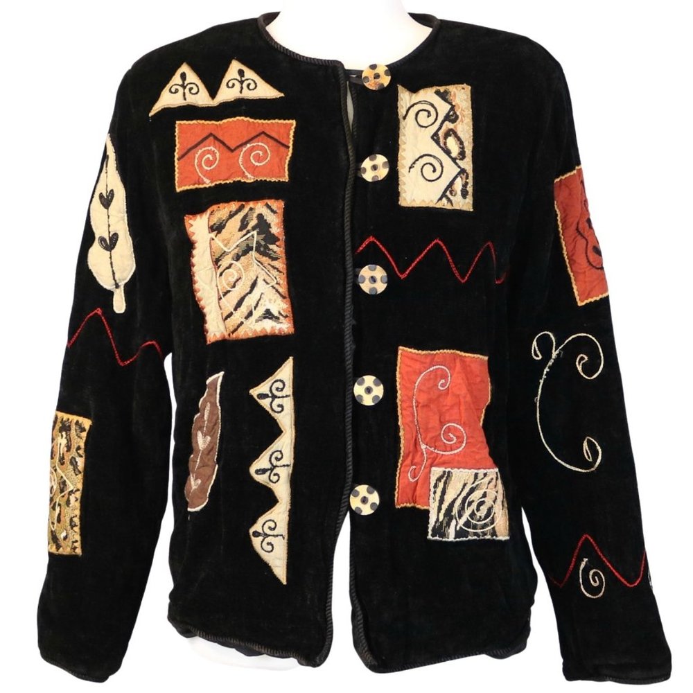 Julia Ku Buttoned Sweater Jacket Blazer